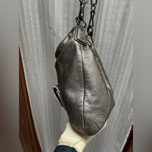 🔆Coach Kristen Metallic Bronze Leather Hobo Shoulder Bag Handbag Purse